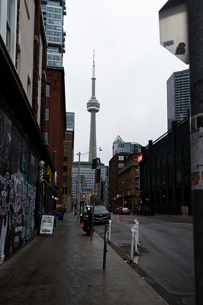 Toronto Street with CN Tower